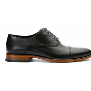 Fashion Vinci Leather Shoes Vinci Leather The Gambaha Leather Quarter Brogue Cap Toe Oxford Shoe (8012) Black