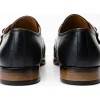 New Vinci Leather Shoes Vinci Leather The Hagrid Single Monk Strap Handmade Shoe (X-6827 V-02) Black