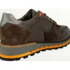 Online Vinci Leather Shoes Vinci Leather The Helsinki Black / Orange Leather Sneaker (14220)