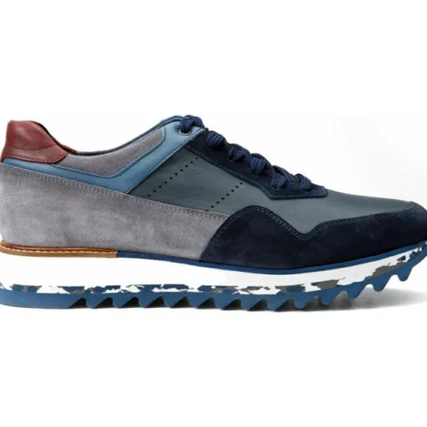 Sale Vinci Leather Shoes Vinci Leather The Hoskova Dark Blue Leather Sneaker (11242) DarkBlue