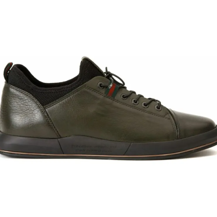 Best Vinci Leather Shoes Vinci Leather The Hoxton Leather Sneaker (10397) Green