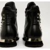 Flash Sale Vinci Leather Shoes Vinci Leather The Infanta High-top Spike Leather Sneaker Limited Edition For Men Black