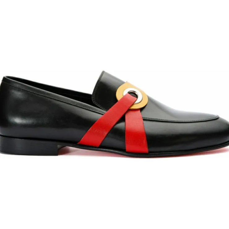 Outlet Vinci Leather Shoes Vinci Leather The Jackie Bit Dress Loafer Limited Edition (7072) Black