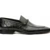 Discount Vinci Leather Shoes Vinci Leather The Johannesburg Leather Dress Loafer Shoe (10667) Black