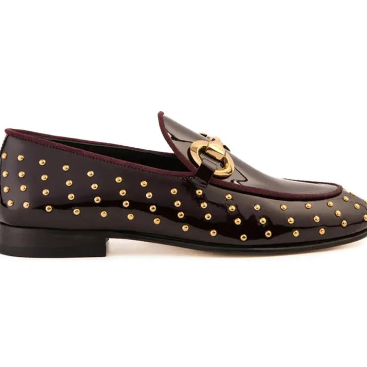 Sale Vinci Leather Shoes Vinci Leather The Jupiter Spike Leather Bit Loafer Limited Edition (D-7051 ) Burgundy