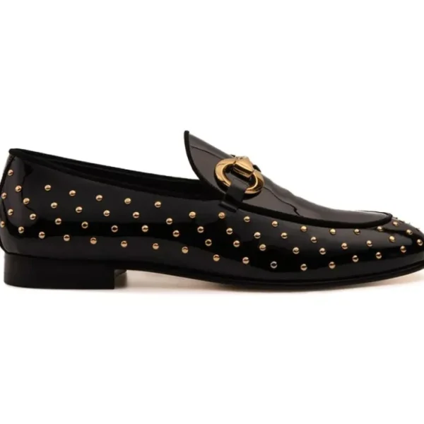 Outlet Vinci Leather Shoes Vinci Leather The Jupiter Spike Leather Bit Loafer Limited Edition (D-7051 ) Black