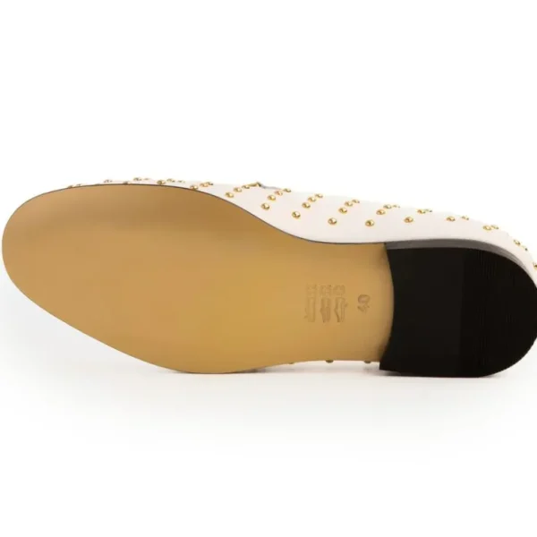 vinci_leather_the_jupiter_5-2.webp New Vinci Leather Shoes Vinci Leather The Jupiter Spike Leather Bit Loafer Limited Edition (D-7051 ) White