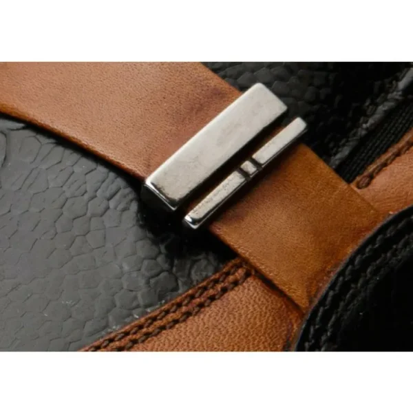vinci_leather_the_kazabla_2.webp Best Vinci Leather Shoes Vinci Leather The Kazablanka Brown / Navy Leather Bit Loafer Shoe (10658)