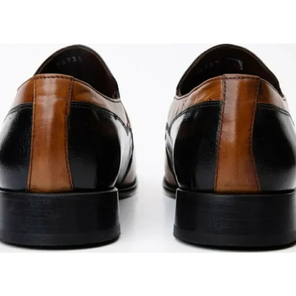 vinci_leather_the_kazabla_3.webp Best Vinci Leather Shoes Vinci Leather The Kazablanka Brown / Navy Leather Bit Loafer Shoe (10658)