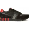 Shop Vinci Leather Shoes Vinci Leather The Kilo Black / Red Leather Sneaker (14250)