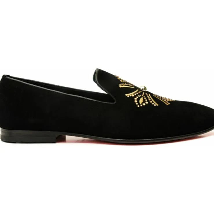 Fashion Vinci Leather Shoes Vinci Leather The Lazio Shoe Suede Slip-on Loafer (9057) Black