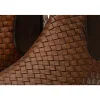 Best Vinci Leather Shoes Vinci Leather The Luxpre Leather Handwoven Casual Chelsea Boot (14492) Brown