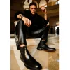 Store Vinci Leather Shoes Vinci Leather The Manby Leather Chelsea Boot (14561) Black