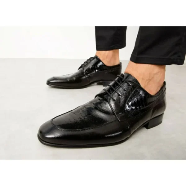 Clearance Vinci Leather Shoes Vinci Leather The Martin Leather Derby Shoe (6055) Black