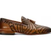 Fashion Vinci Leather Shoes Vinci Leather The Meram Leather Tassel Slip-on Loafer Shoe (13169) Brown