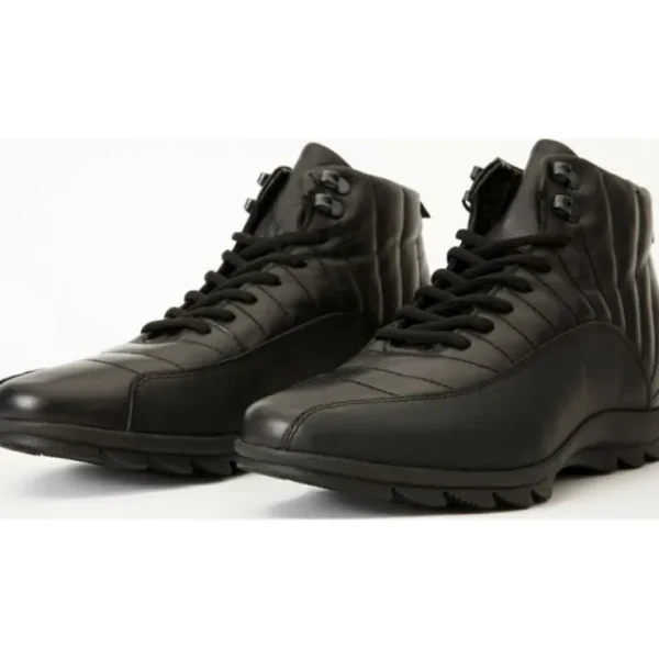 Online Vinci Leather Shoes Vinci Leather The Merter Leather Casual Lace-up Boot (14339 S-5) Black