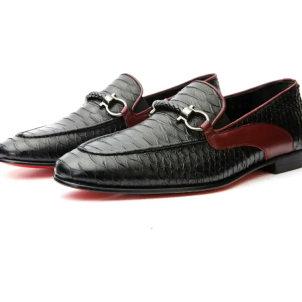 Outlet Vinci Leather Shoes Vinci Leather The Milano Shoe Bit Loafer Black