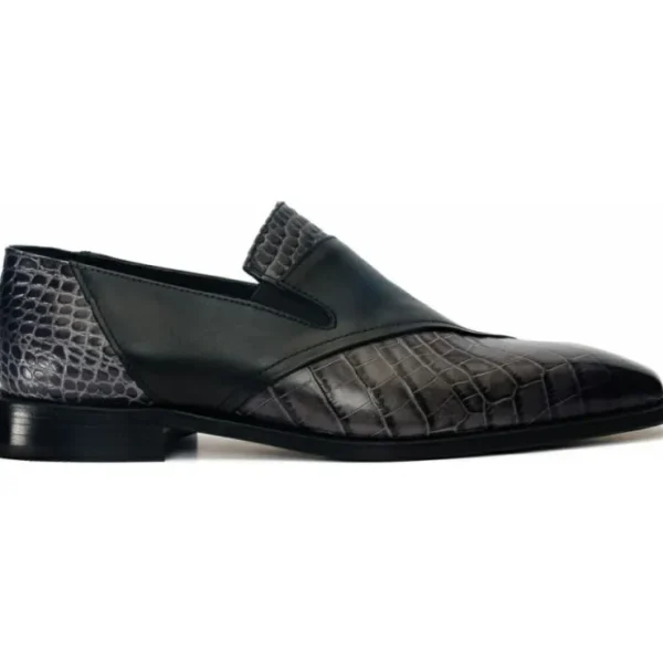 New Vinci Leather Shoes Vinci Leather The Mississippi Leather Loafer Shoe (16002) Black