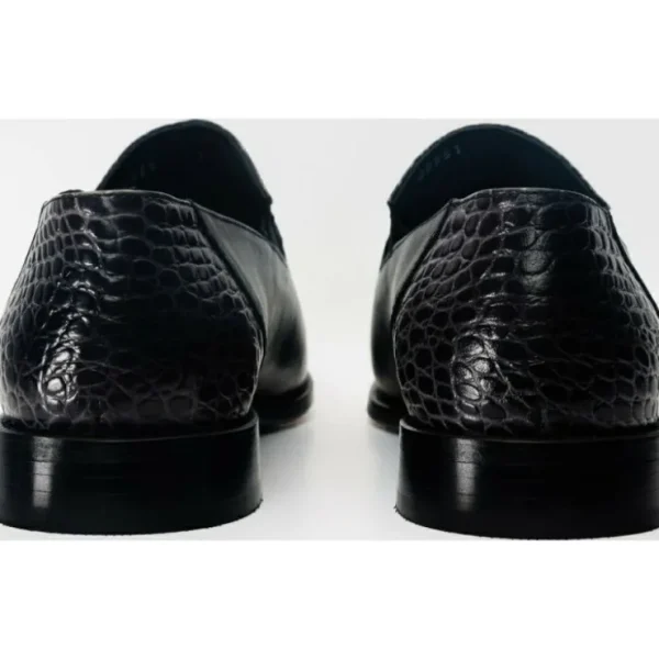 New Vinci Leather Shoes Vinci Leather The Mississippi Leather Loafer Shoe (16002) Black