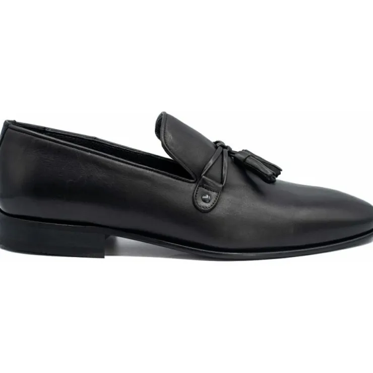 Store Vinci Leather Shoes Vinci Leather The Modica Leather Tassel Loafer (2010) Black