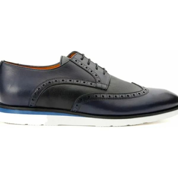 vinci_leather_the_molise__0-2.webp Outlet Vinci Leather Shoes Vinci Leather The Molise Wingtip Semi Brogue Derby Shoe Navy