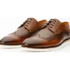 Cheap Vinci Leather Shoes Vinci Leather The Molise Wingtip Semi Brogue Derby Shoe Brown