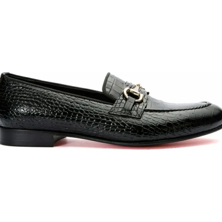 Store Vinci Leather Shoes Vinci Leather The Monaco Leather Shoe Bit Loafer (3256) Black