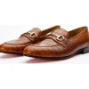 Outlet Vinci Leather Shoes Vinci Leather The Monaco Leather Shoe Bit Loafer (3256) Brown