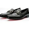 Store Vinci Leather Shoes Vinci Leather The Monaco Leather Shoe Bit Loafer (3256) Black