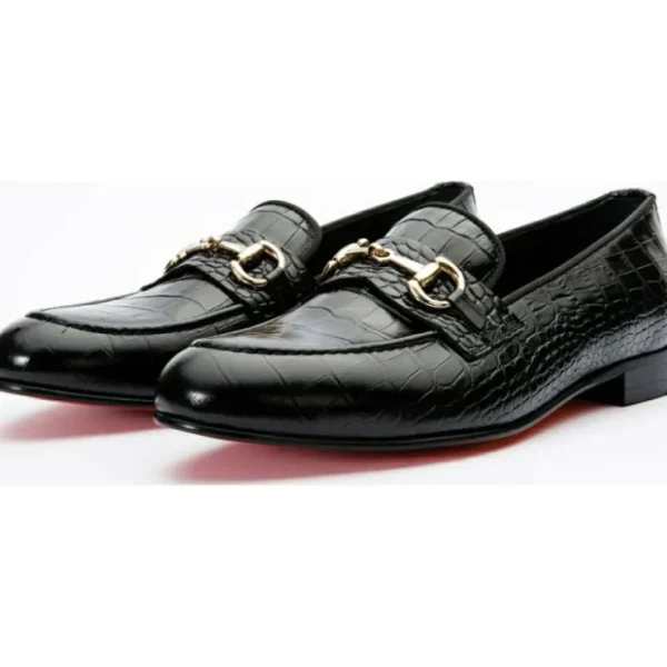 Store Vinci Leather Shoes Vinci Leather The Monaco Leather Shoe Bit Loafer (3256) Black