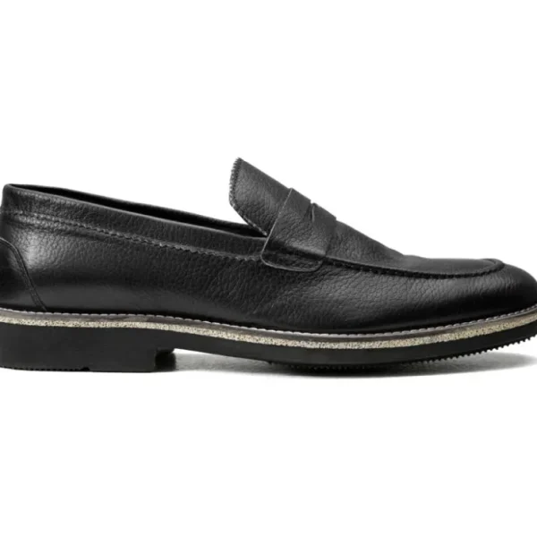 Shop Vinci Leather Shoes Vinci Leather The Monroe Leather Penny Loafer (13092) Black