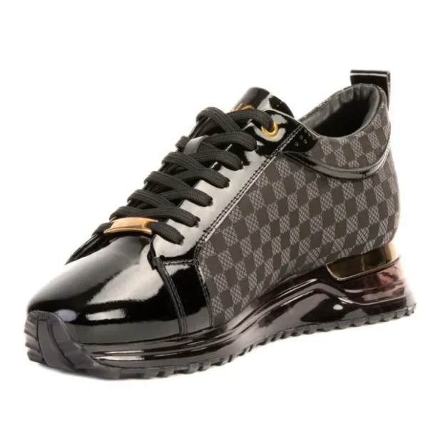 Hot Vinci Leather Shoes Vinci Leather The Monte Carlo Limited Edition Sneaker Black & Gold Black&Gold