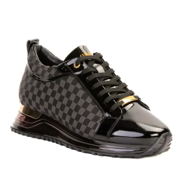 Hot Vinci Leather Shoes Vinci Leather The Monte Carlo Limited Edition Sneaker Black & Gold Black&Gold