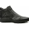 Best Vinci Leather Shoes Vinci Leather The Montreal Leather Casual Zip-up Ankle Boot (09717 S-3) Black