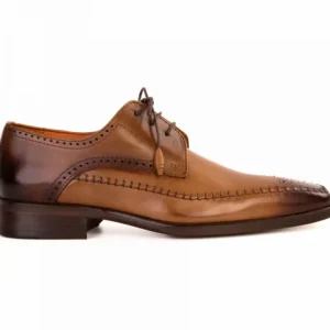 Best Sale Vinci Leather Shoes Vinci Leather The Moon Leather Derby Shoes Tan