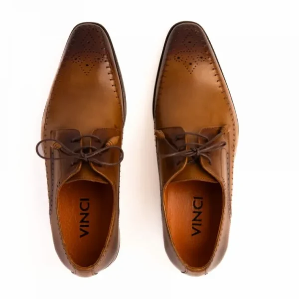 vinci_leather_the_moon_le_5.webp Best Sale Vinci Leather Shoes Vinci Leather The Moon Leather Derby Shoes Tan