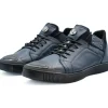 Discount Vinci Leather Shoes Vinci Leather The Mumbai Dark Blue Leather Sneaker (03313) DarkBlue