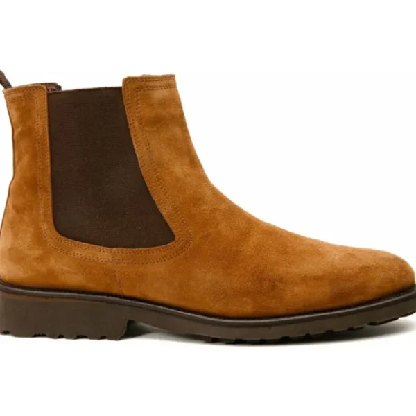 Store Vinci Leather Shoes Vinci Leather The Nayrobi Suede Leather Chelsea Casual Boot (12418) Brown