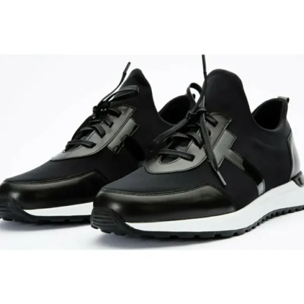 Best Vinci Leather Shoes Vinci Leather The Nebreska Leather Sneaker (D-2156) Black