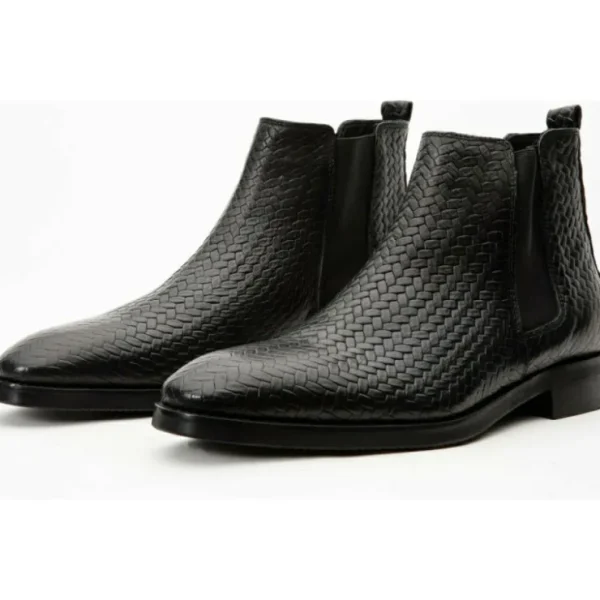 Clearance Vinci Leather Shoes Vinci Leather The Oslo Leather Chelsea Boot (14137 S-5) Black