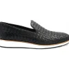 Online Vinci Leather Shoes Vinci Leather The Ostrava Leather Woven Slip-on Loafer Shoe (12603) Black