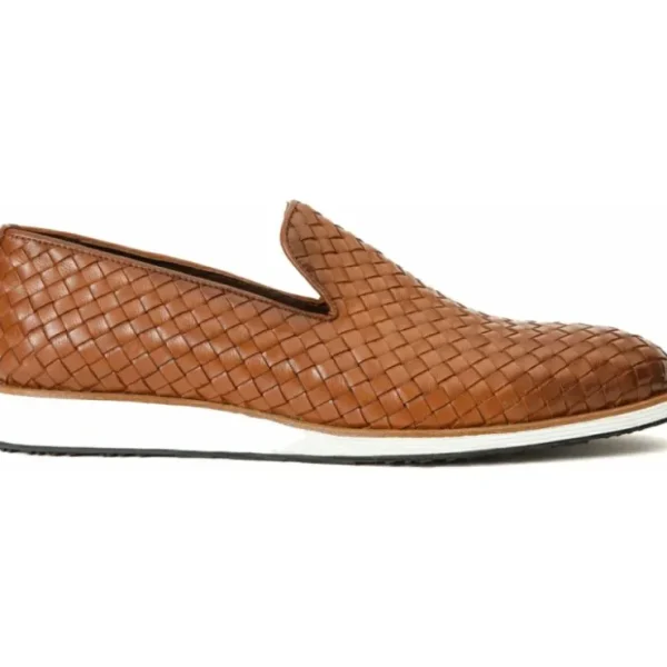 vinci_leather_the_ostrava_0-2.webp Store Vinci Leather Shoes Vinci Leather The Ostrava Leather Woven Slip-on Loafer Shoe (12603) Brown