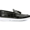 Best Sale Vinci Leather Shoes Vinci Leather The Parga Leather Tassel Casual Loafer (15285) Black