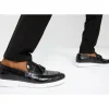 Best Sale Vinci Leather Shoes Vinci Leather The Parga Leather Tassel Casual Loafer (15285) Black