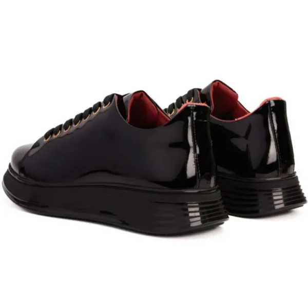 Best Sale Vinci Leather Shoes Vinci Leather The Peklin Patent Leather Sneaker Black