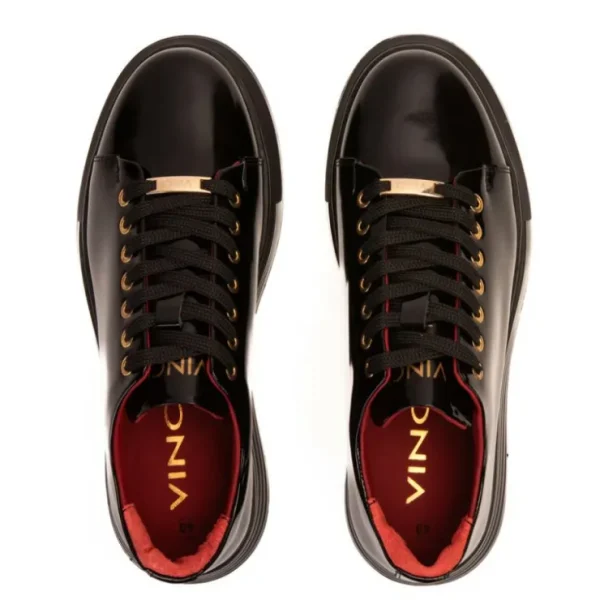 Best Sale Vinci Leather Shoes Vinci Leather The Peklin Patent Leather Sneaker Black