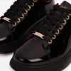 Best Sale Vinci Leather Shoes Vinci Leather The Peklin Patent Leather Sneaker Black