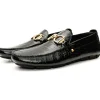 Best Sale Vinci Leather Shoes Vinci Leather The Pisa Leather Bit Drive Loafer Shoe (B-3265) Black