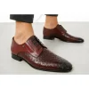 New Vinci Leather Shoes Vinci Leather The Porto Alegre Leather Derby Shoe (10769) Burgundy