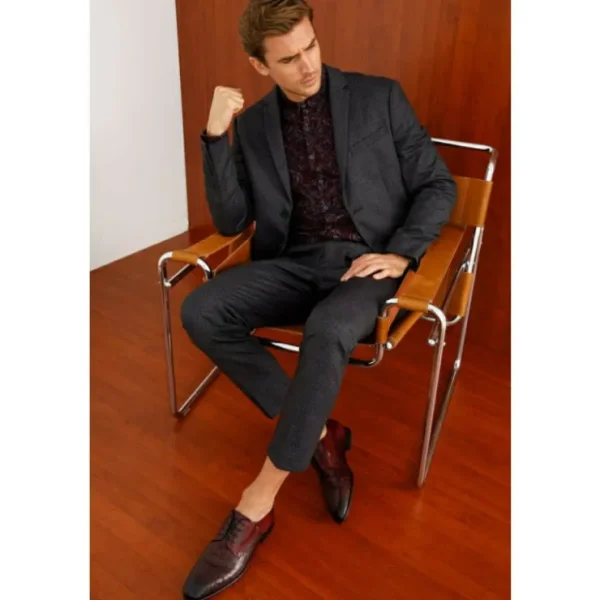 New Vinci Leather Shoes Vinci Leather The Porto Alegre Leather Derby Shoe (10769) Burgundy